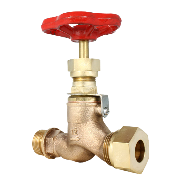 GLOBE VALVE STRAIGHT BRONZE WITH WELDING RINGS AS-RG-N; S  DIN86511 PN 40